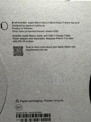 Apple Watch Ultra 3 Gps+Cellular Black