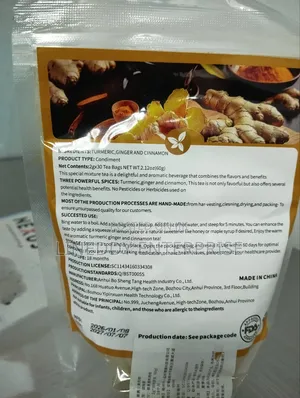 Tumeric, Ginger and Cinnamon Tea Bags to Refresh You for 30 Days