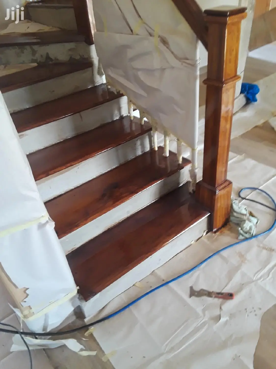 Parquet Flooring And Wooden Staircase
