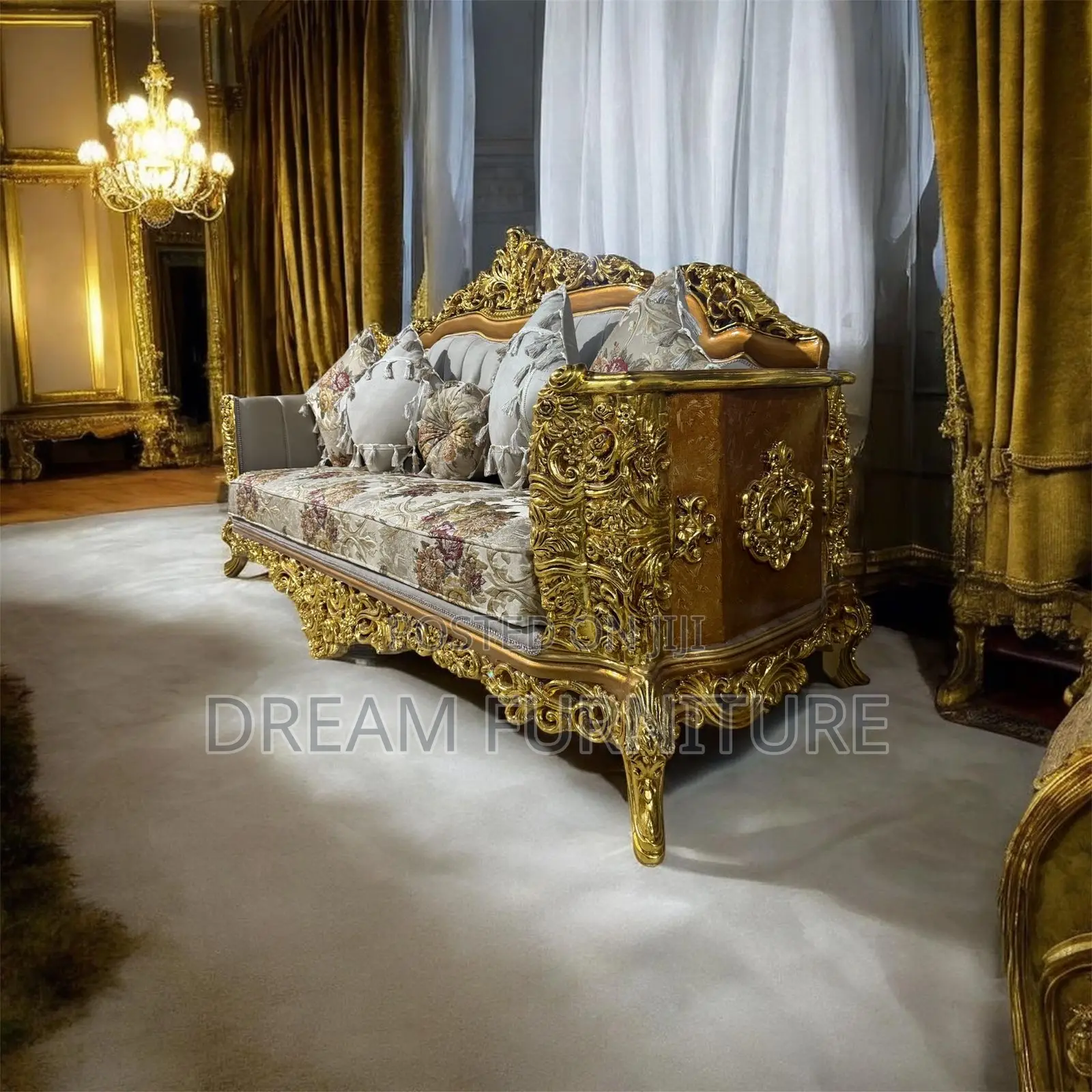 New Golden Sofa Set