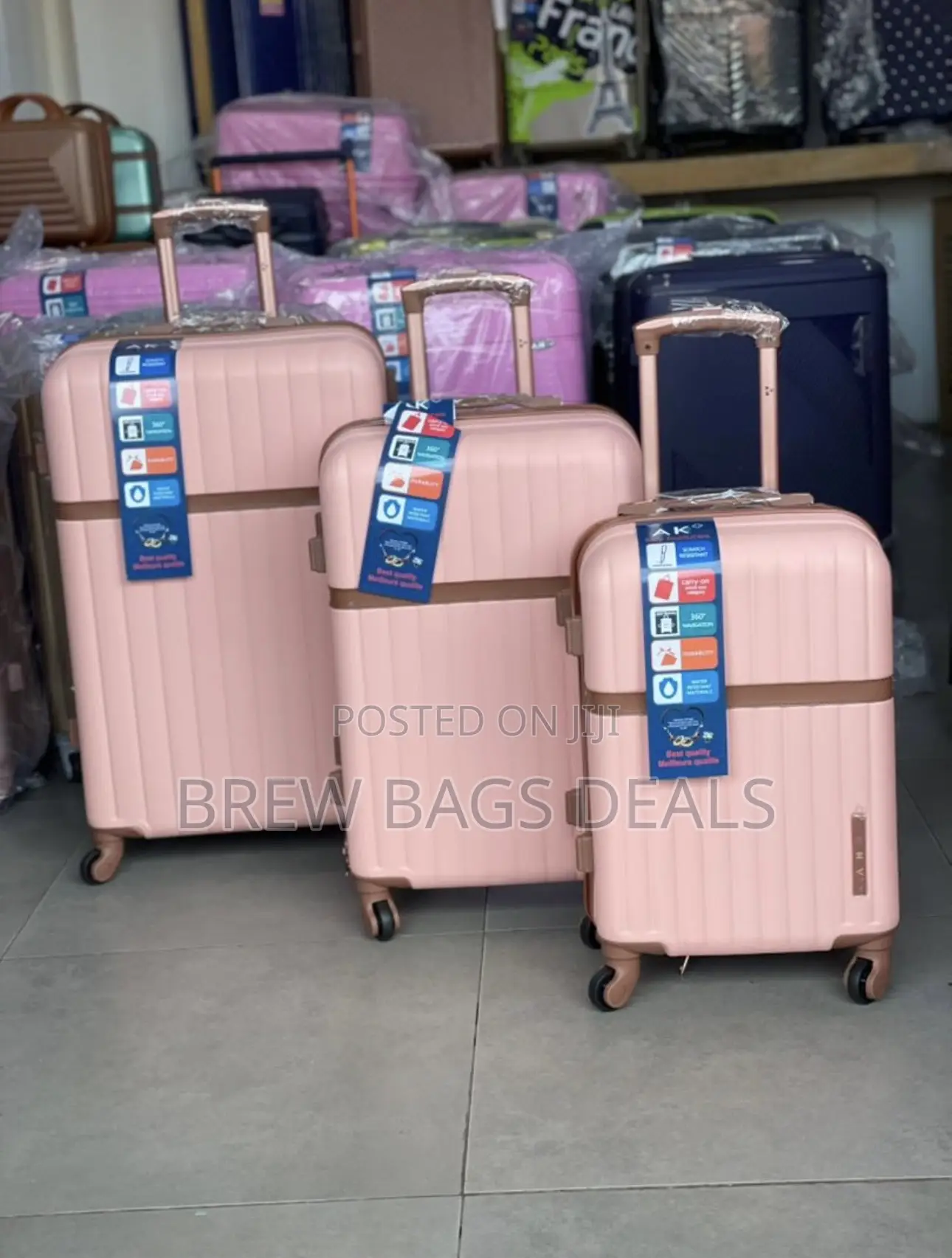 Newly Quality Ak 3set Fiber Anticrack Traveling Bag.