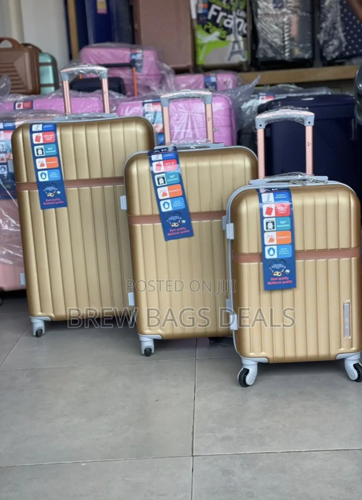 Newly Quality Ak 3set Fiber Anticrack Traveling Bag.