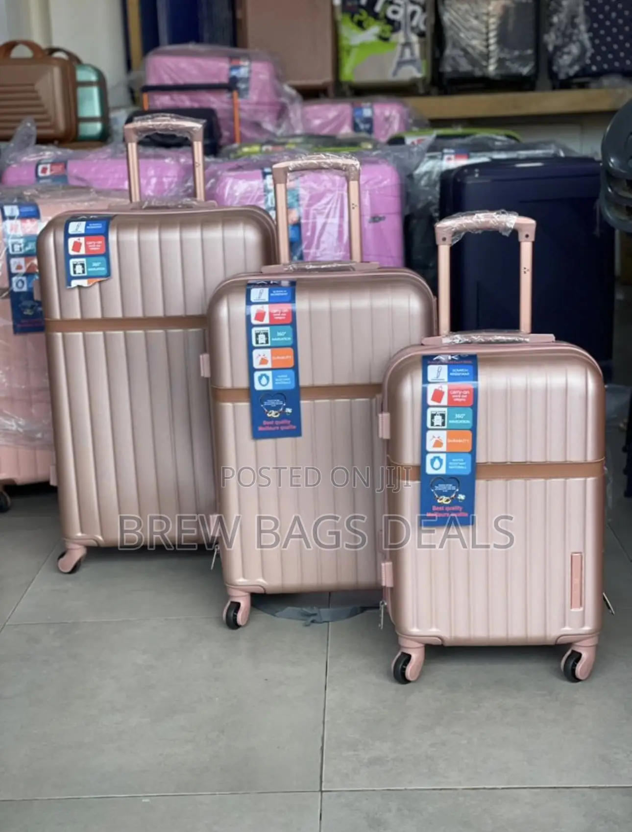 Newly Quality Ak 3set Fiber Anticrack Traveling Bag.
