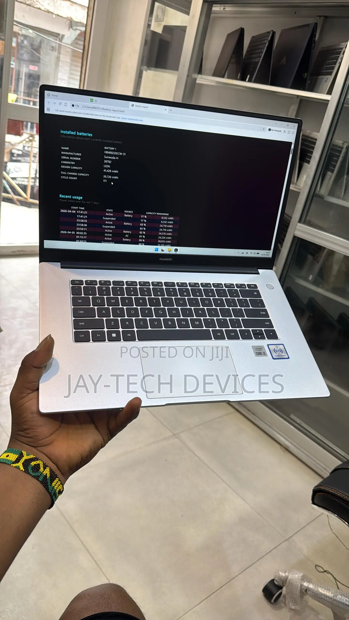 Laptop Huawei Matebook D 15 8GB Intel Core i3 SSD 256GB