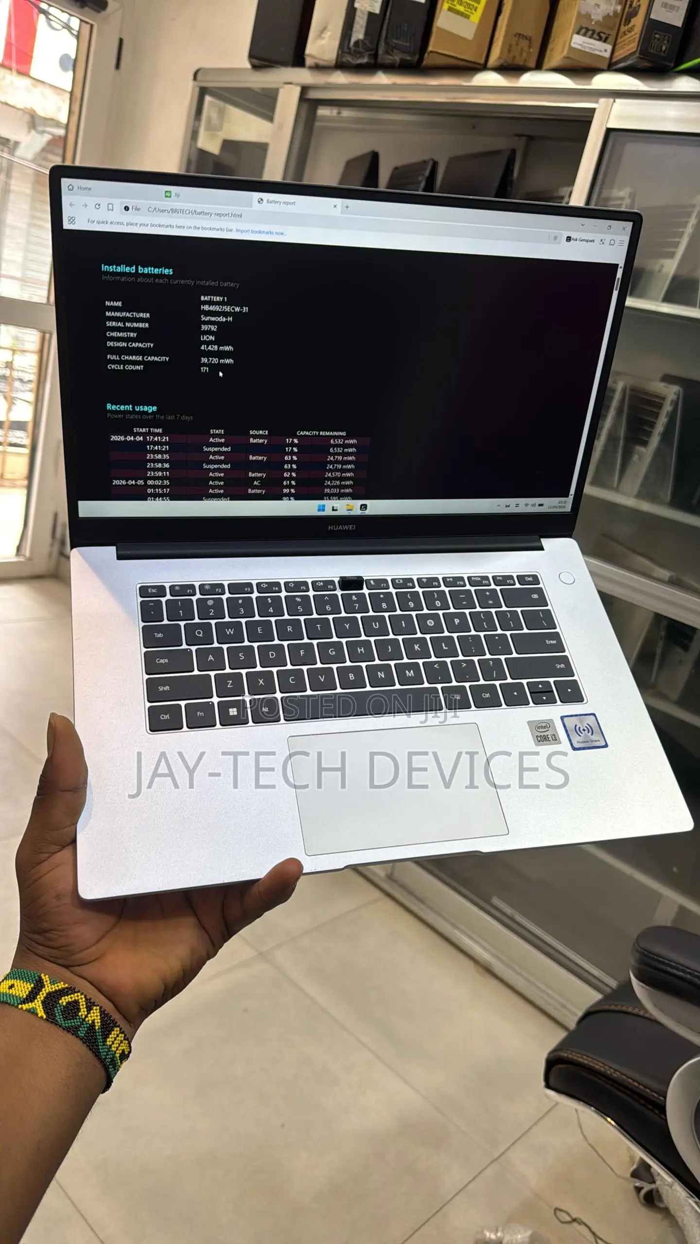 Laptop Huawei Matebook D 15 8GB Intel Core i3 SSD 256GB