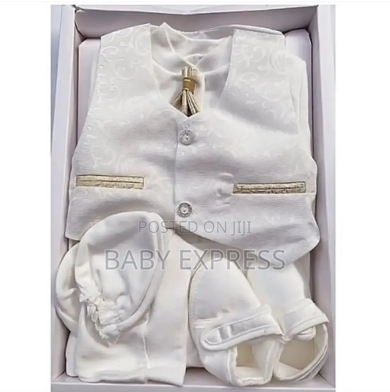 Newborn Christening Naming Ceremony Suit - Full 5-Piece Set