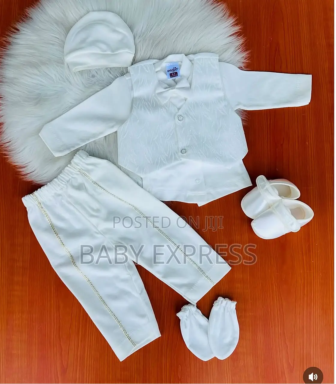 Newborn Christening Naming Ceremony Suit - Full 5-Piece Set