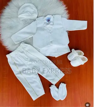Newborn Christening Naming Ceremony Suit - Full 5-Piece Set