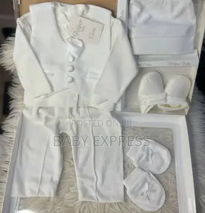 Newborn Christening Naming Ceremony Suit - Full 5-Piece Set