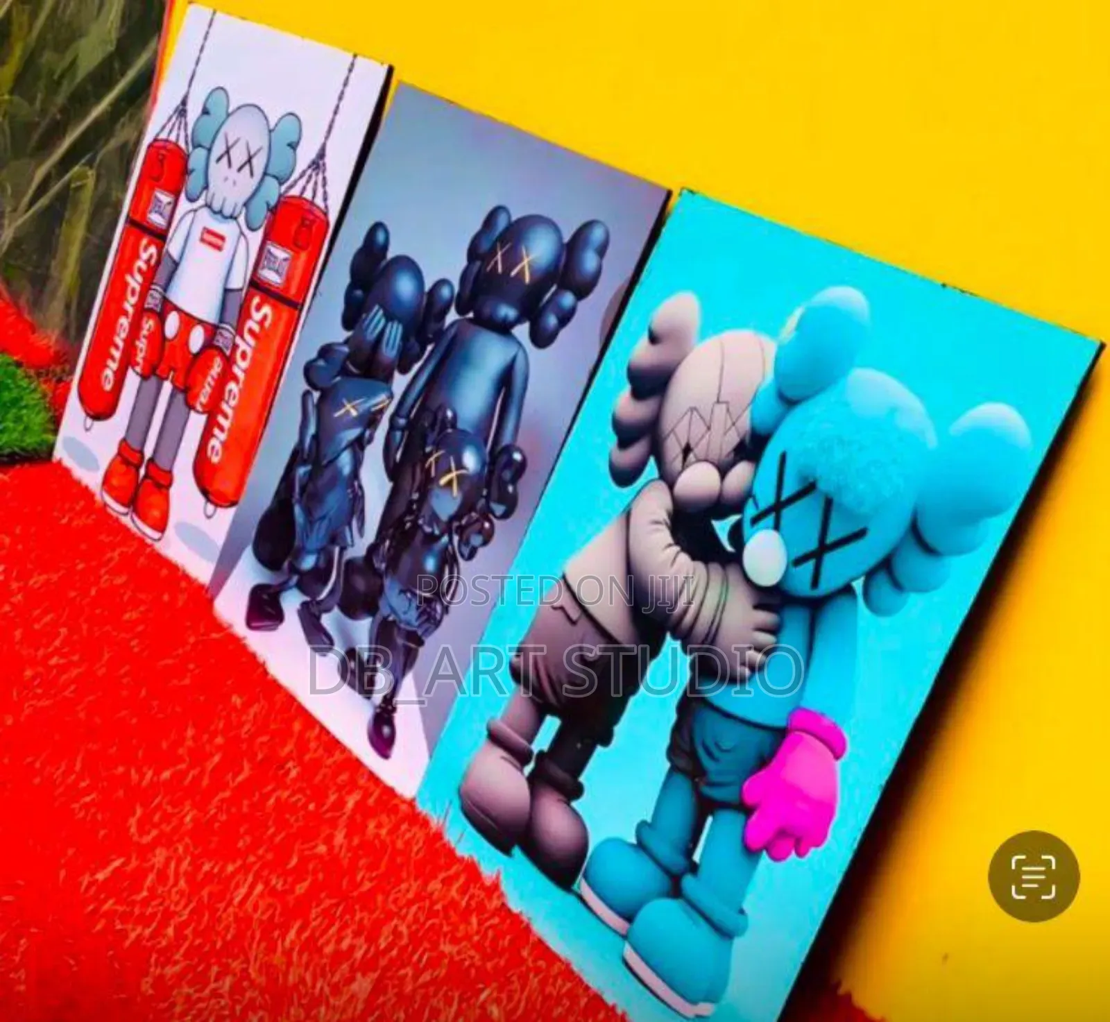 Luxury Kaws-Inspired Glass Art Frame(Modern Wall Decor) Picture Frame