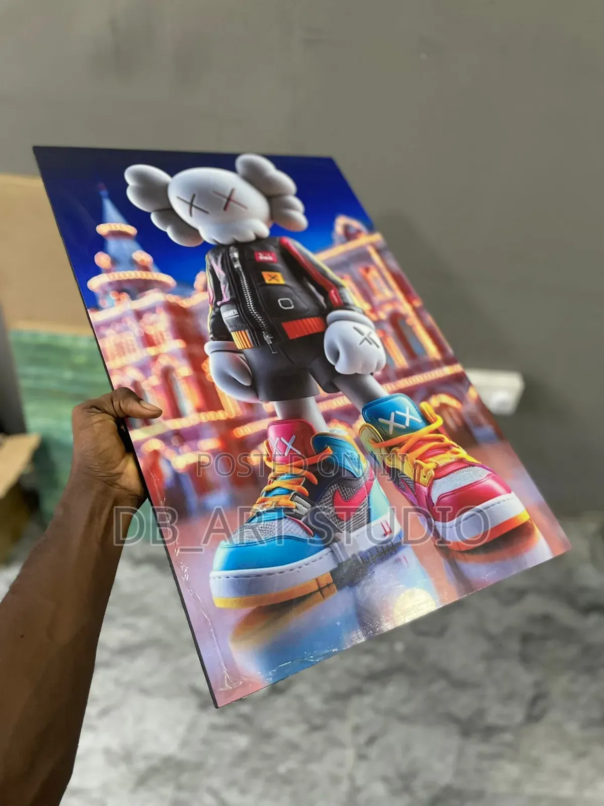 Luxury Kaws-Inspired Glass Art Frame(Modern Wall Decor) Picture Frame