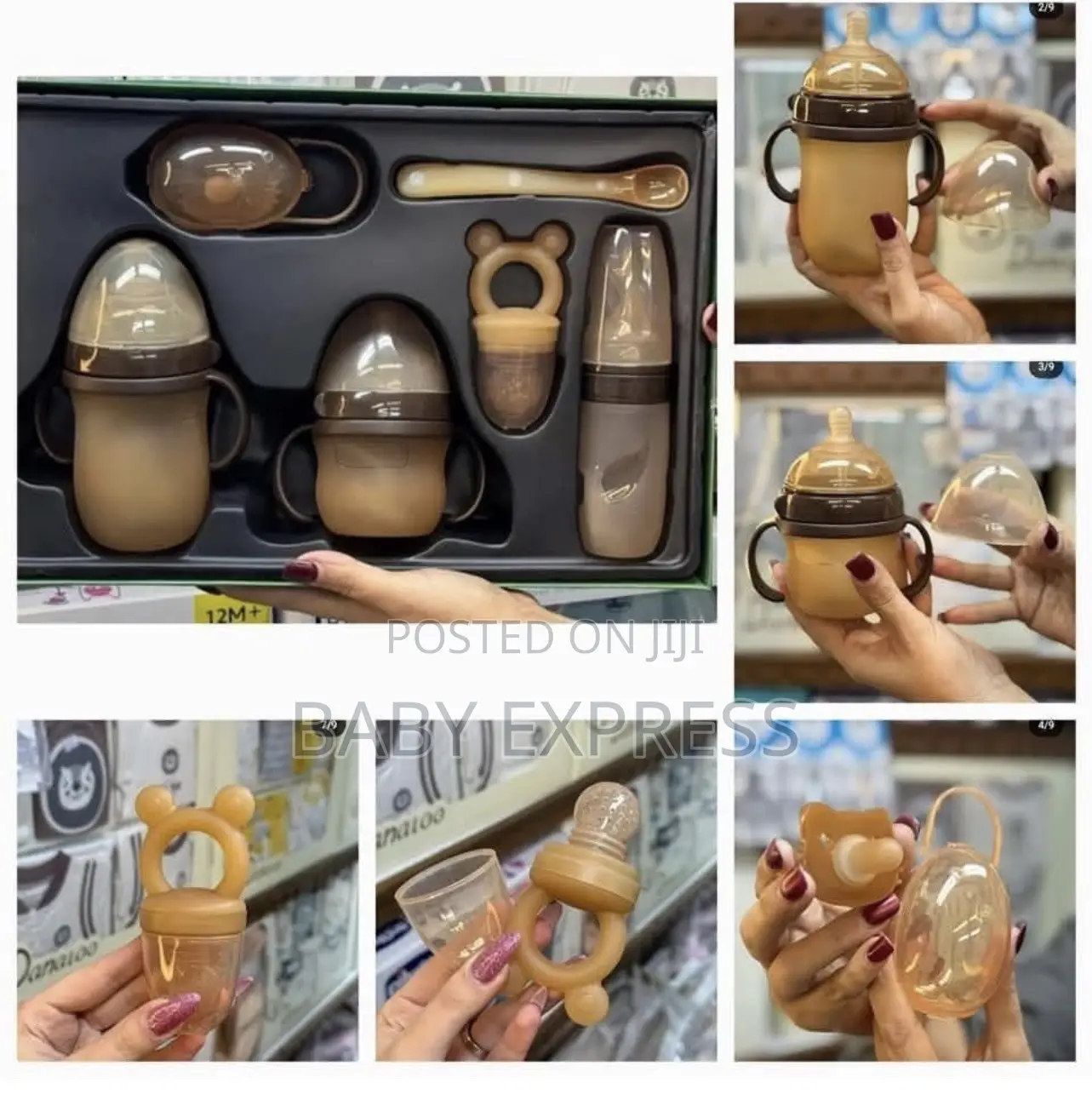 Baby Silicone Feeding Set;Bottle, Feeder,Spoon,Pacifier Fruit Feeder
