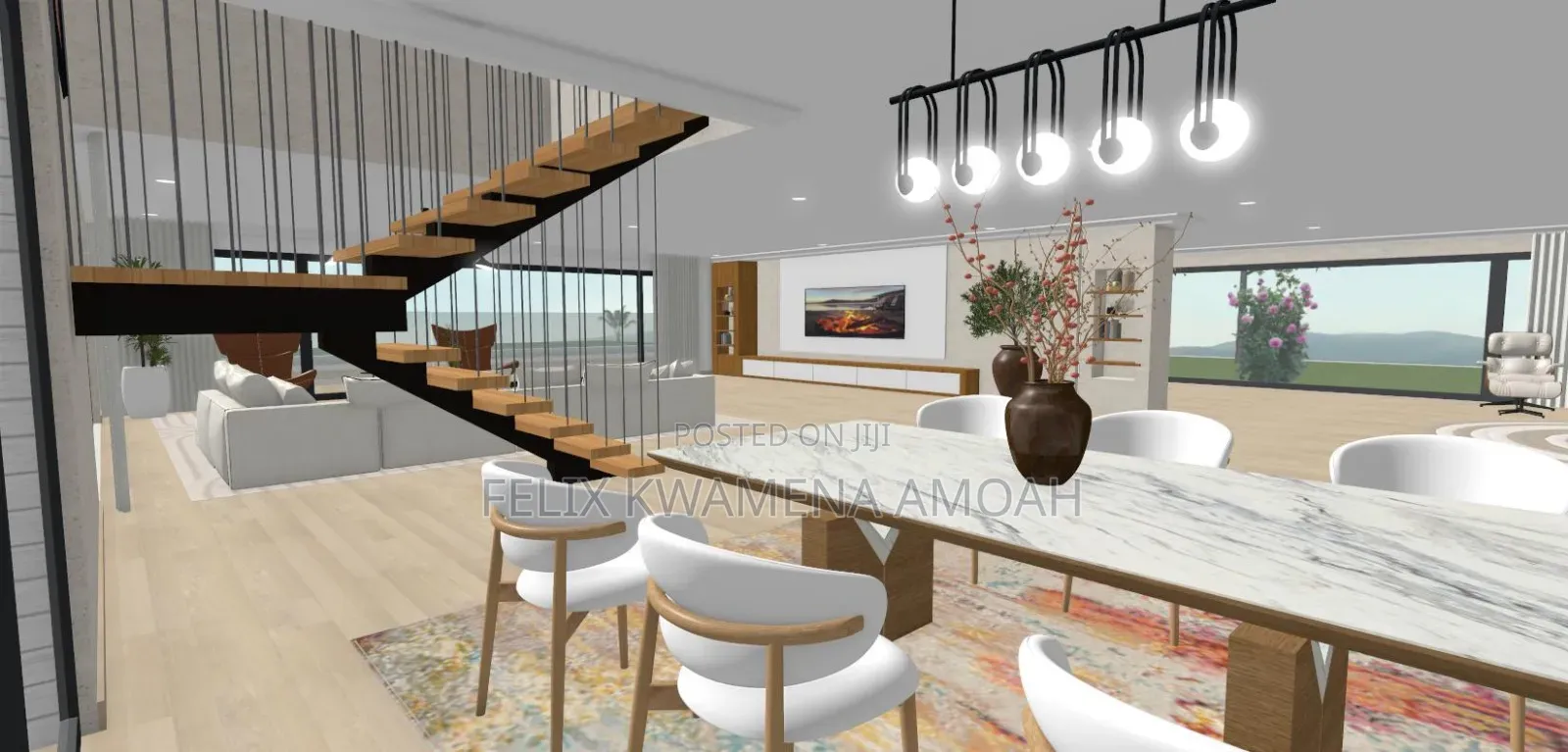 5 Bedroom Townhouse Design Construction With Swimming Pool