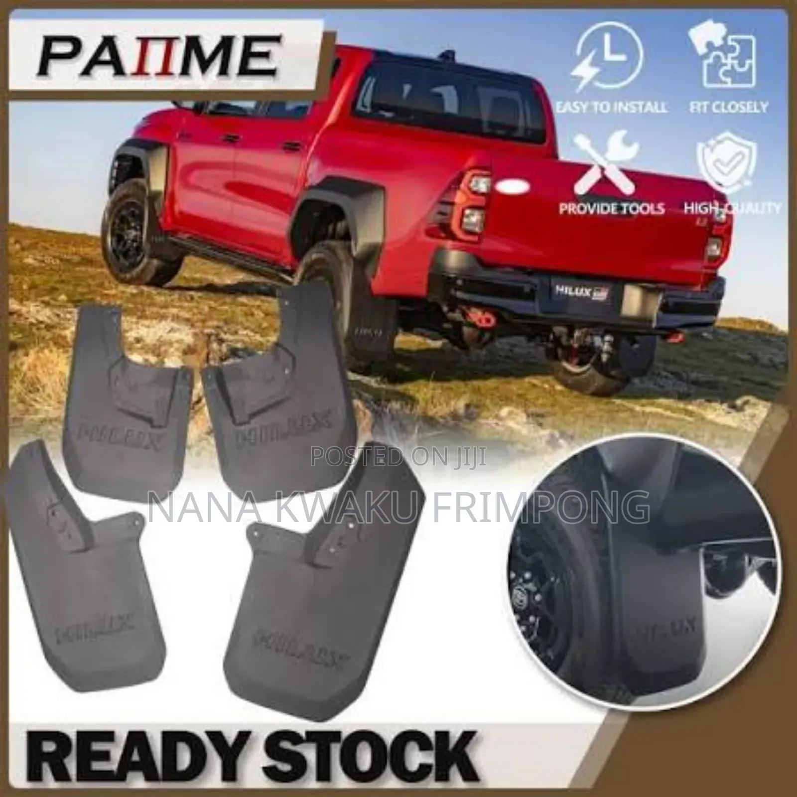 Toyota Hilux 2024 Mudguard or Mud Flap Available for Set 