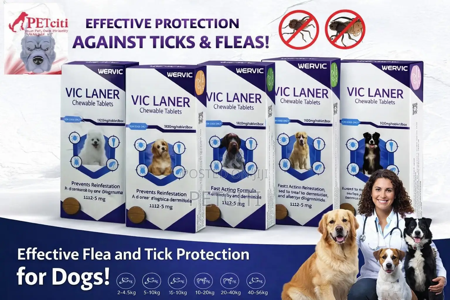 Dog Tick and Flea Chewable Tablets