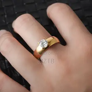 Non-Fade Zircon Promise/Wedding Ring - Gold