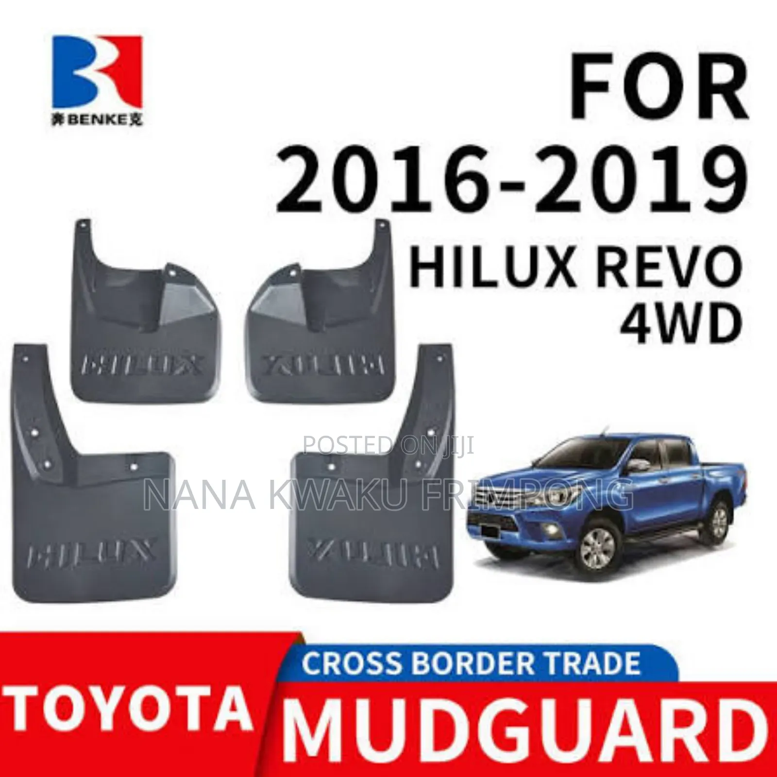 Toyota Hilux 2016 to 2022 Mudguard or Mud Flap Available