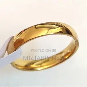 4mm Stainless Steel Wedding Ring - Gold