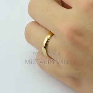 4mm Stainless Steel Wedding Ring - Gold