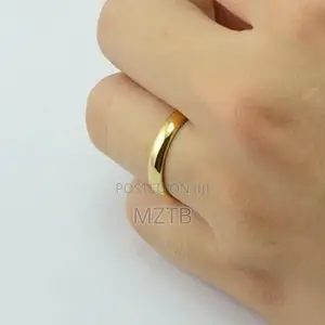 4mm Stainless Steel Wedding Ring - Gold