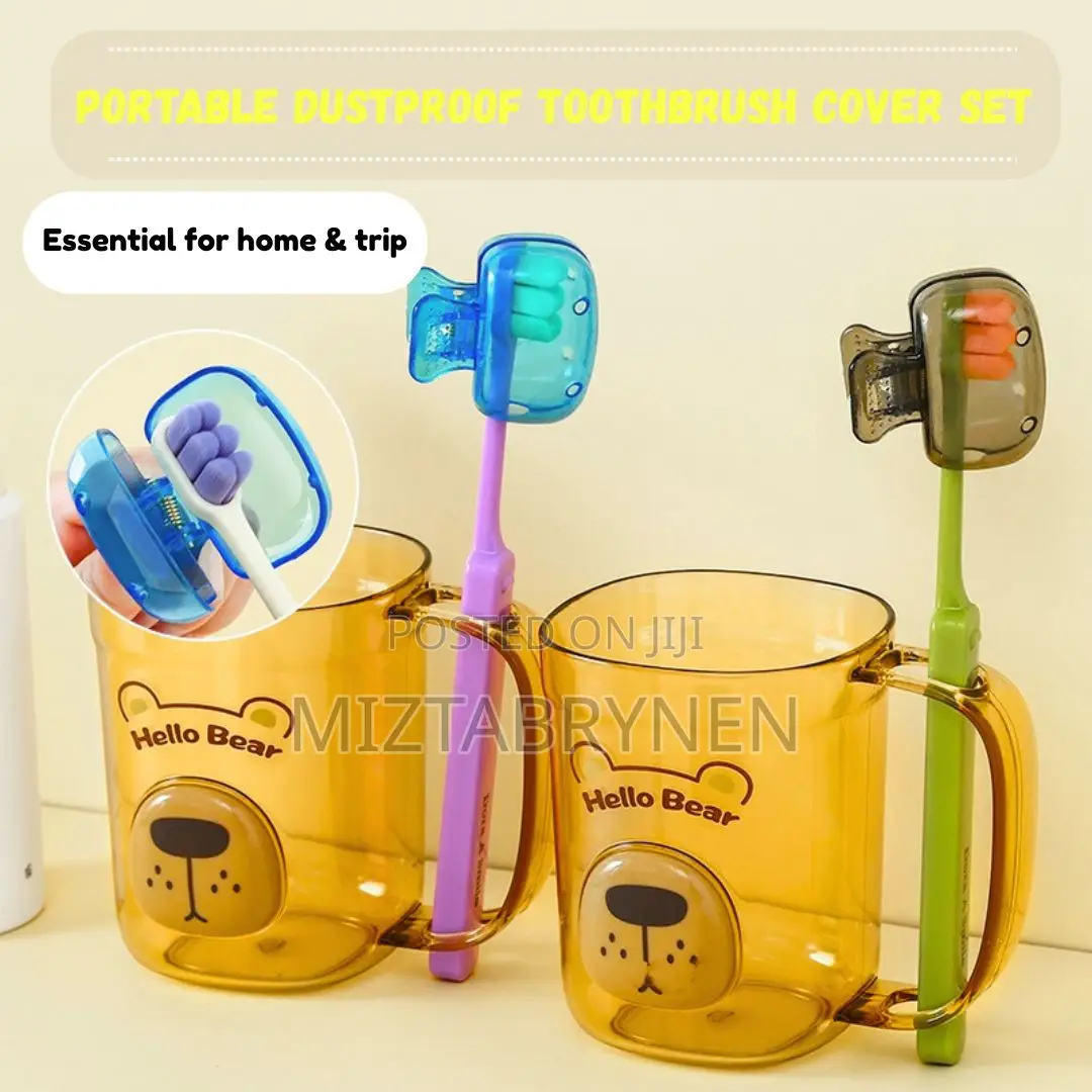 4pc Portable Toothbrush Cover Holder - Multicolor