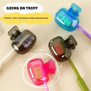 4pc Portable Toothbrush Cover Holder - Multicolor