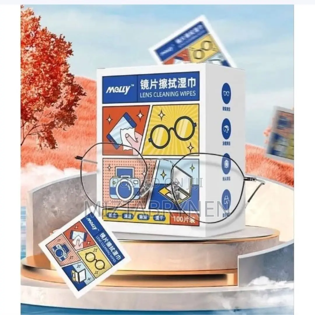 Spectacle Lens Phone Camera Cleansing Wipes - 100 Wipes
