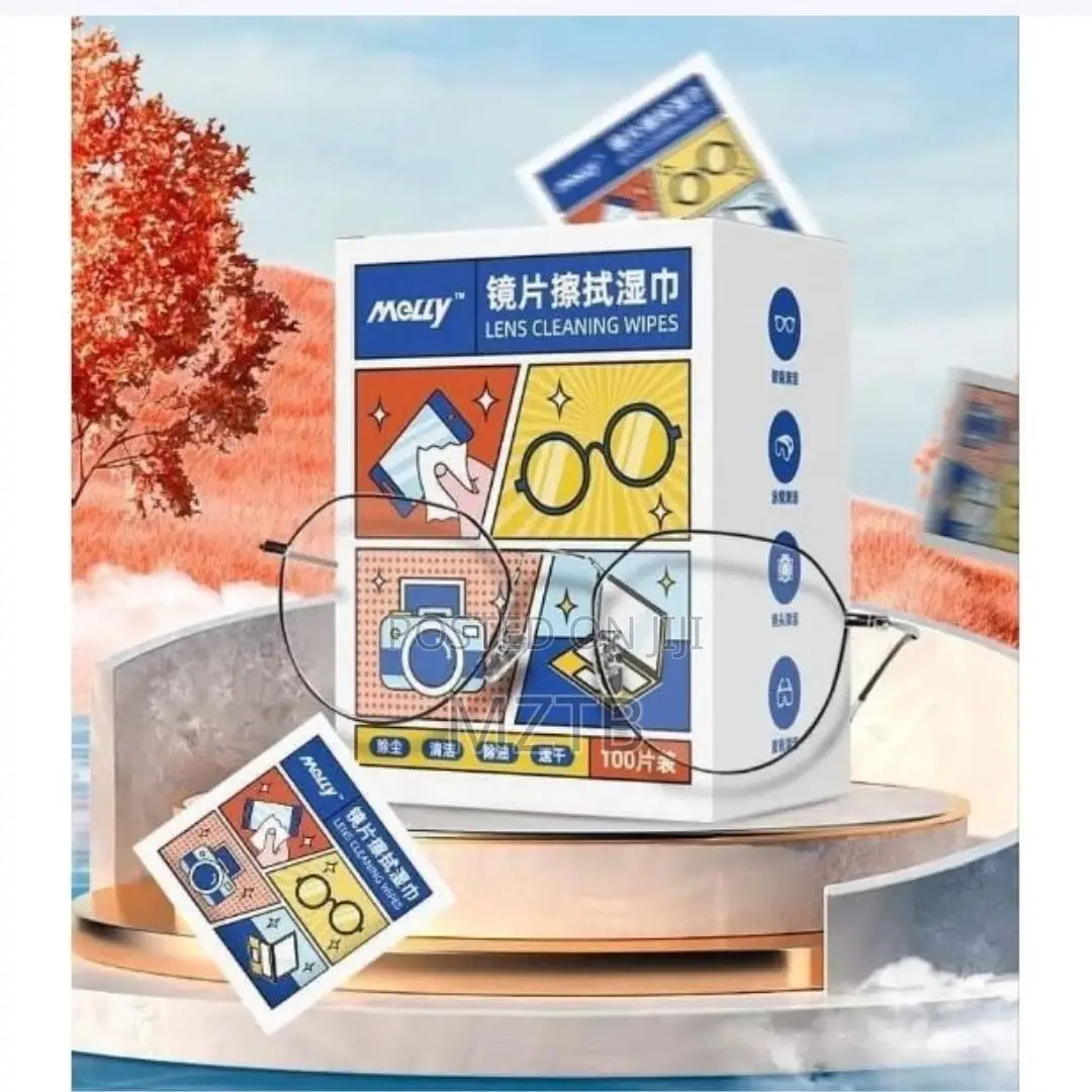 Spectacle Lens Phone Camera Cleansing Wipes - 100 Wipes