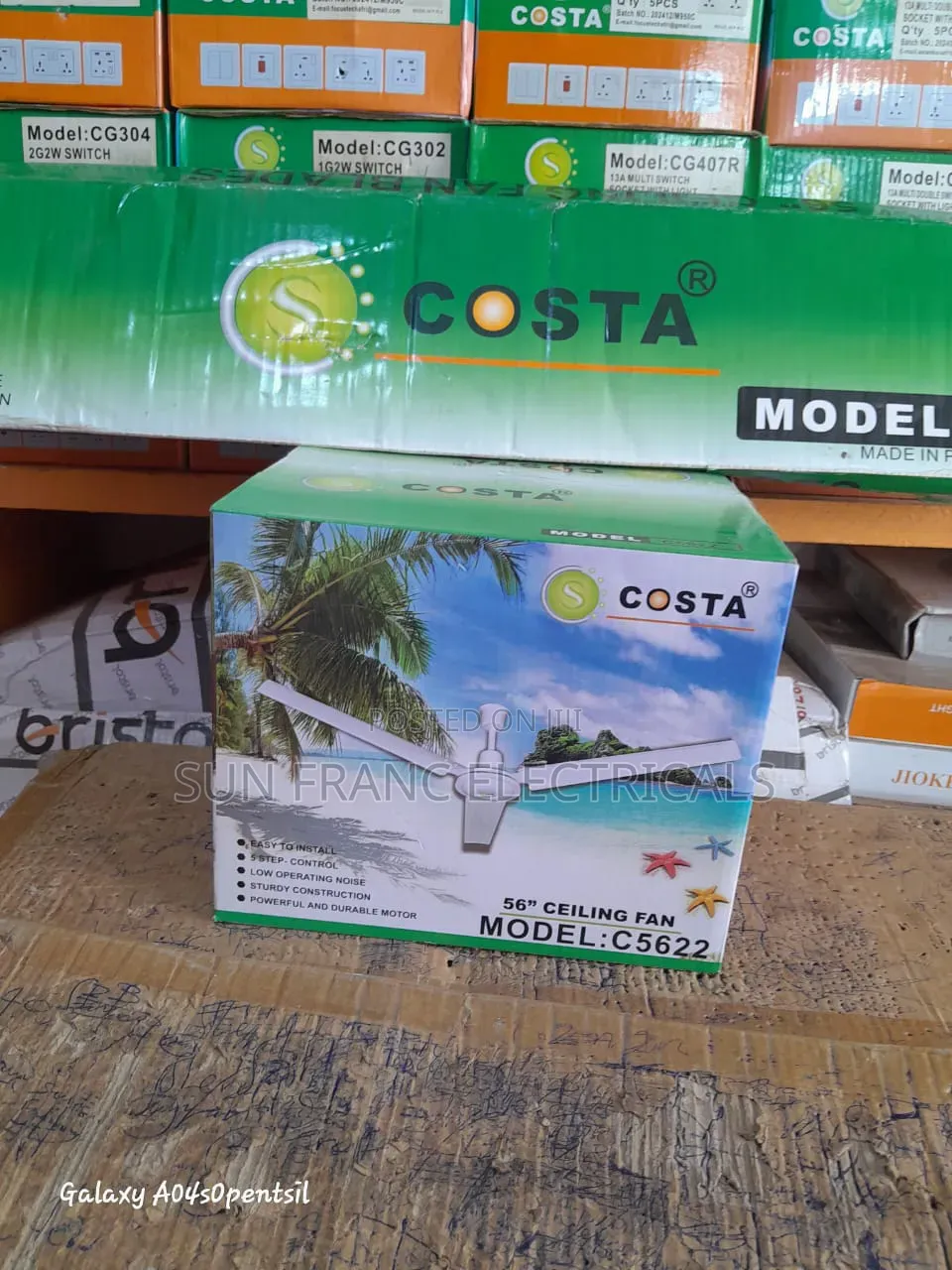 Costa Ceiling Fan Long