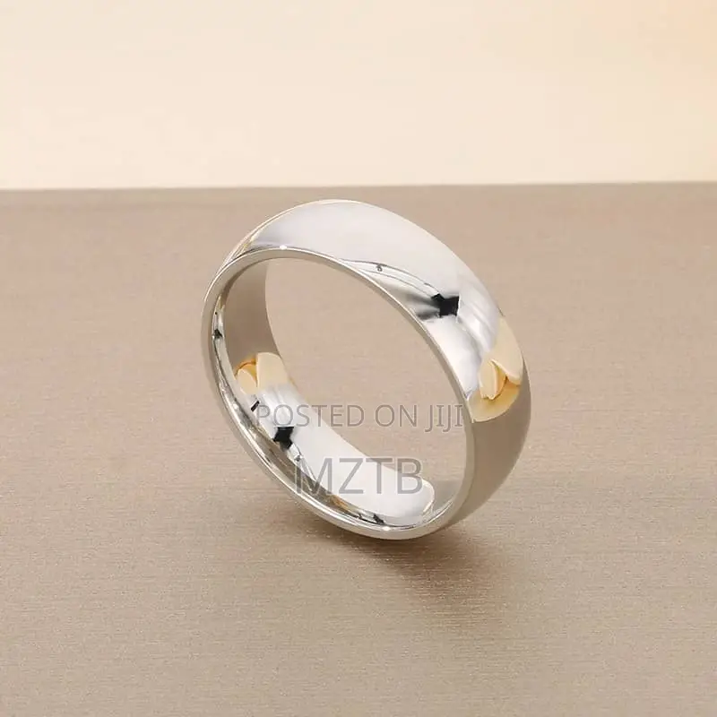 4mm Stainless Steel Couple Wedding Rings - Silver