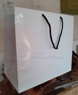 White Glossy Bag With Handle