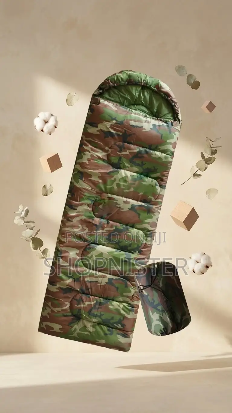 Camouflage Sleeping Bag – Waterproof Portable for Camping