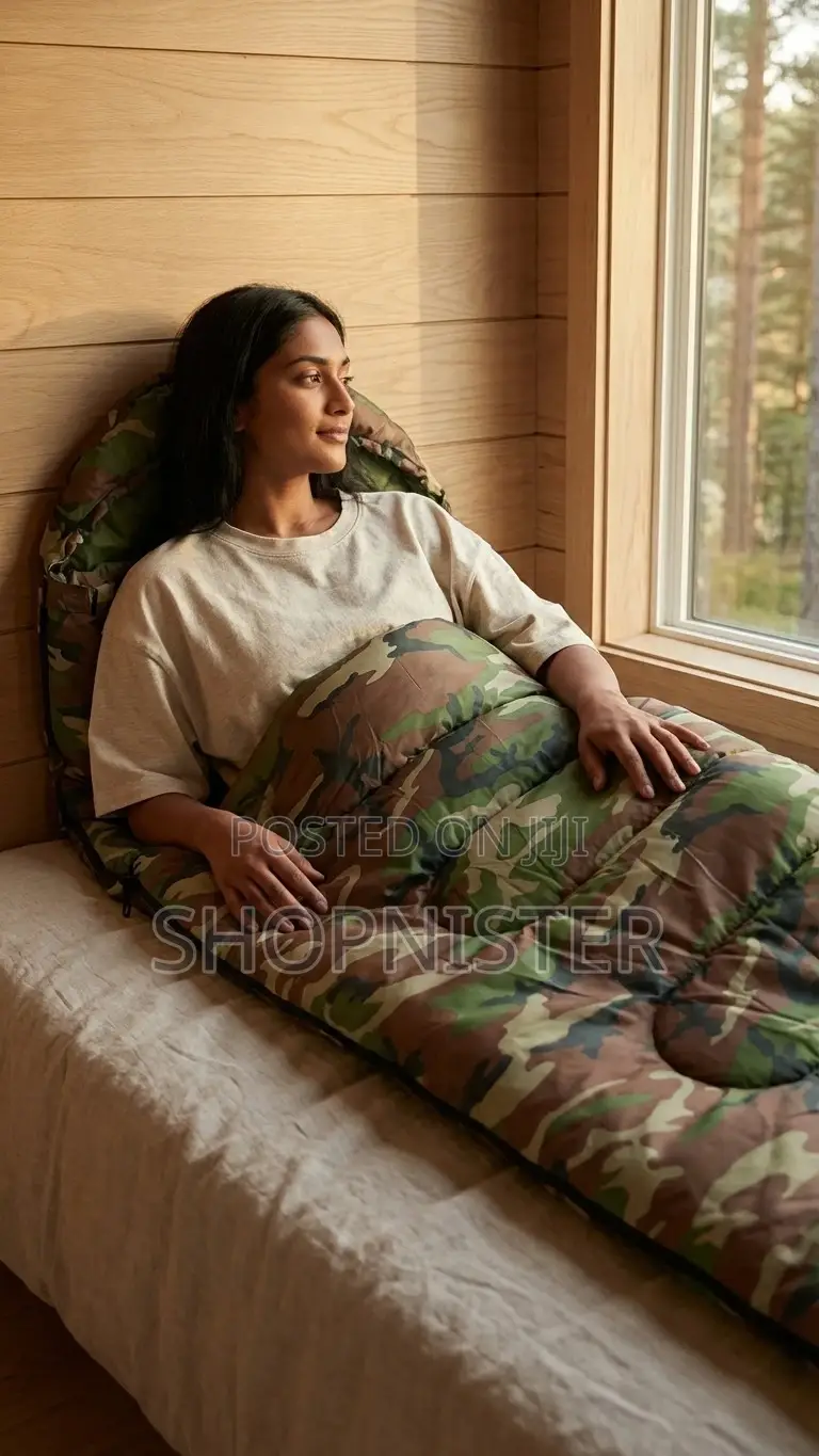 Camouflage Sleeping Bag – Waterproof Portable for Camping
