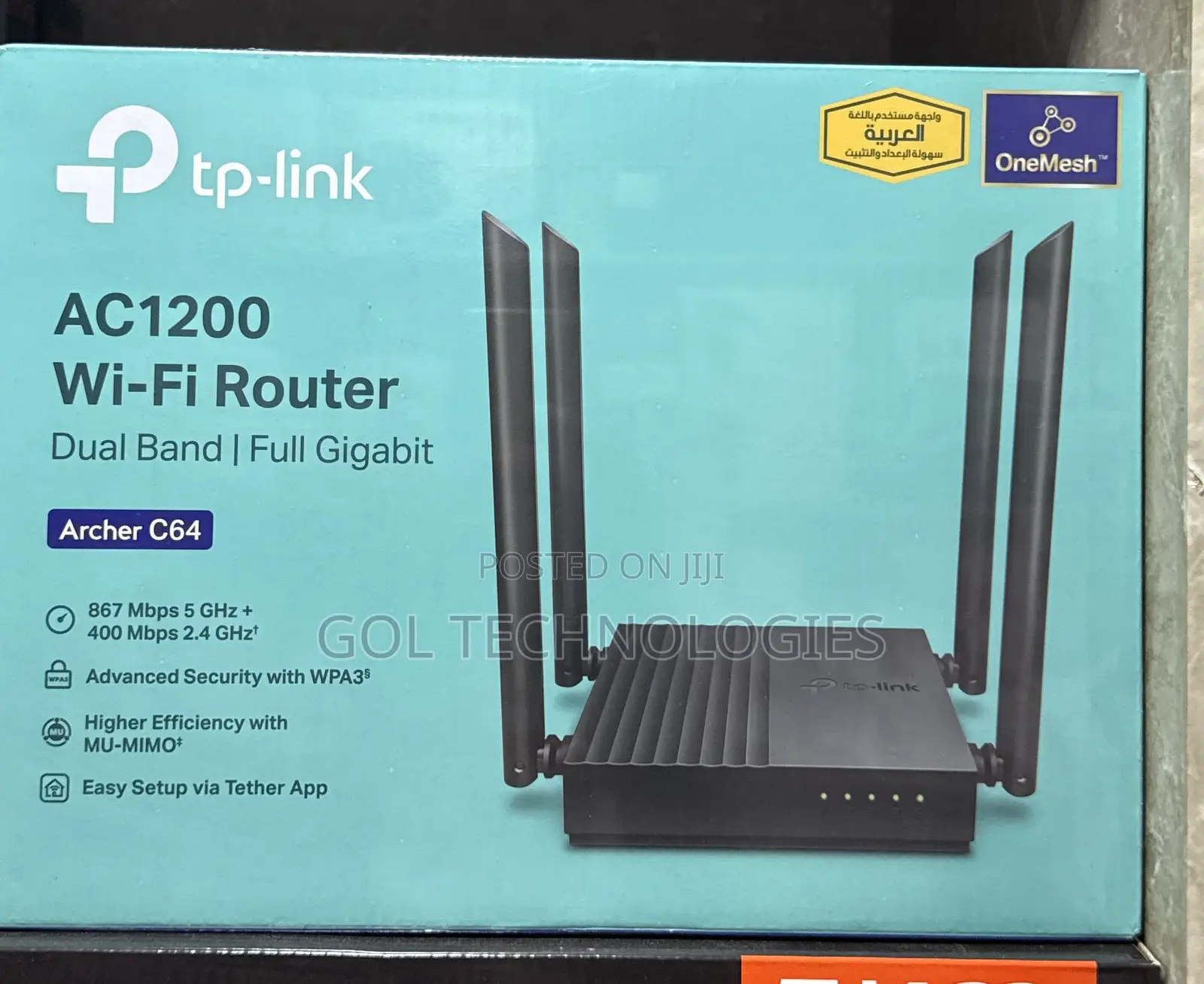 Tp-Link Archer C64 Dual-Band Full Gigabit Wifi Router Ac1200 One Mesh