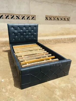 One and Half Leather Bedframe
