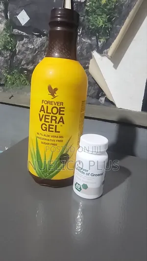 Aloe Vera Gel + Fields of Greens for Stomach Ulcer Bloating Relief