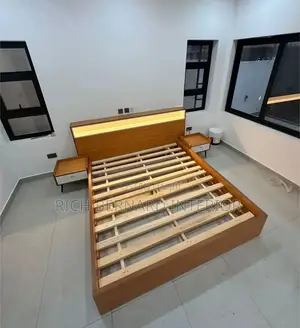Modern King Size Bed With Led Headboard