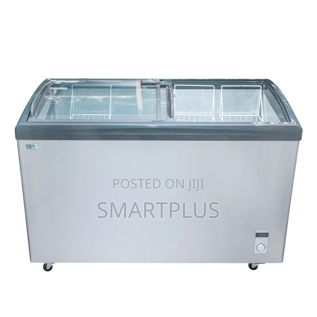 A 239-Litre Nasco Display Chest Freezer With Tempered Glass Lid .