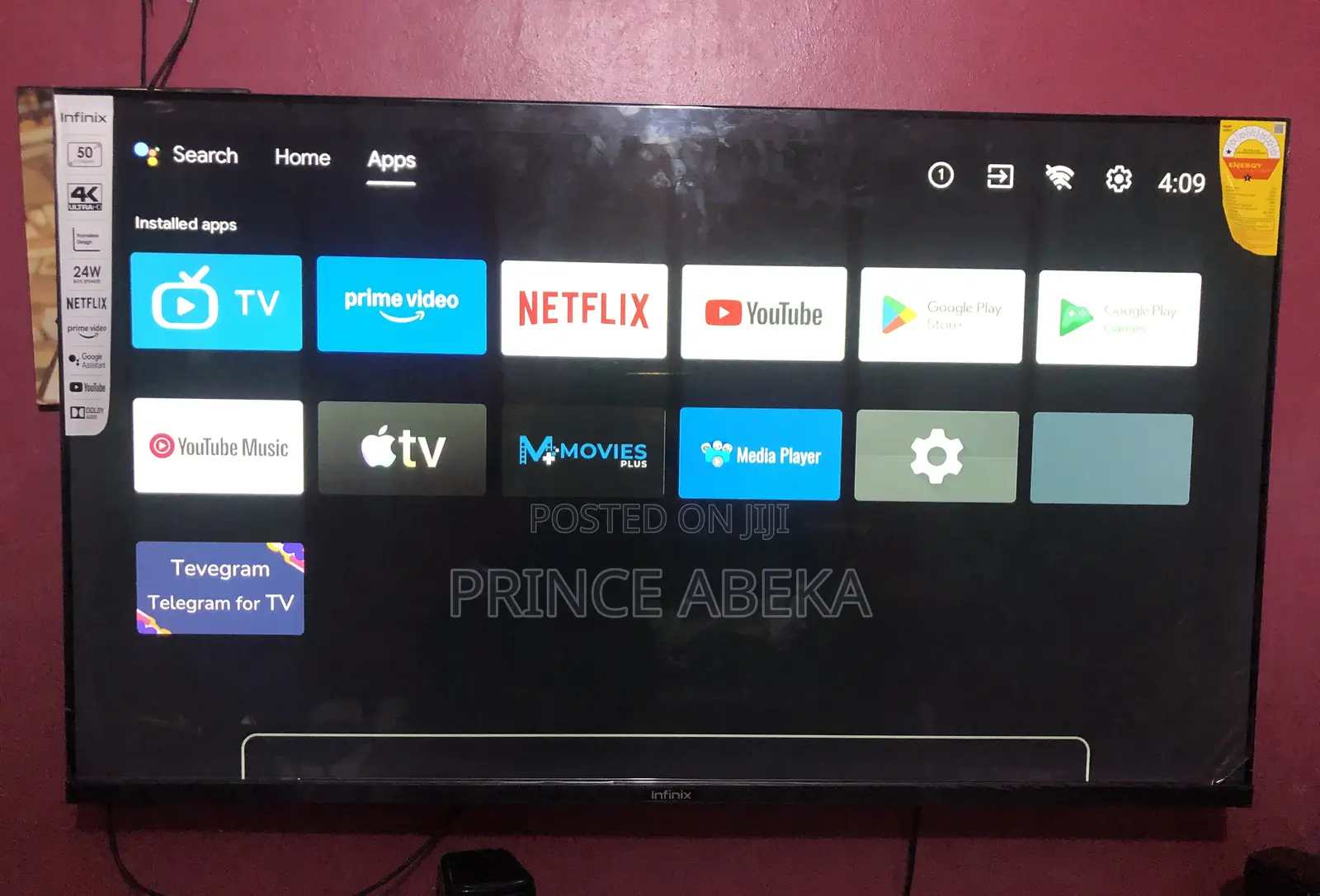 Infinix 50 Inch Smart Tv – Slightly Used, Great Condition