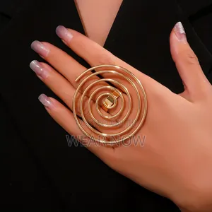 Golden Spiral Ladies Fashion Ring