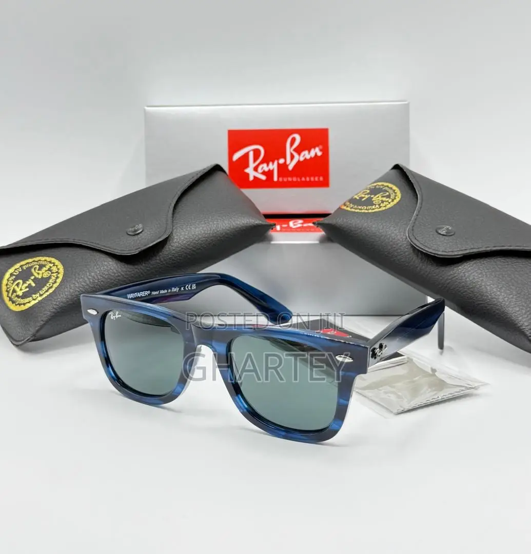Rayban Wayfarer Striped Iconic Edge, Modern Twist Men’S Glasses
