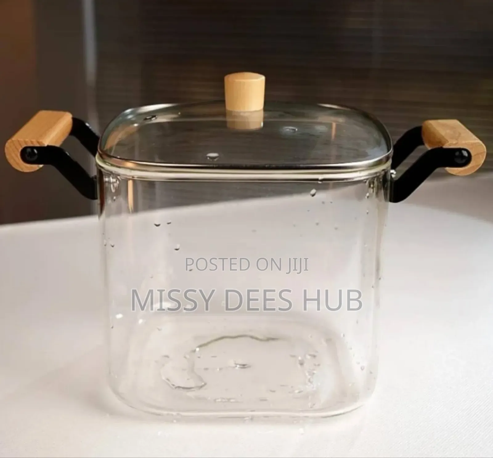 Square Glass Cooking Pot