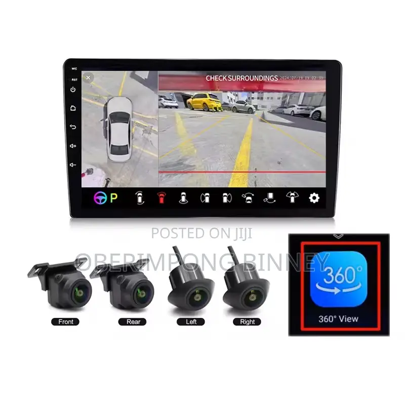 Android Car Tape With 360 Panoramic View Cameras