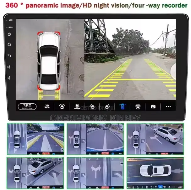 Android Car Tape With 360 Panoramic View Cameras