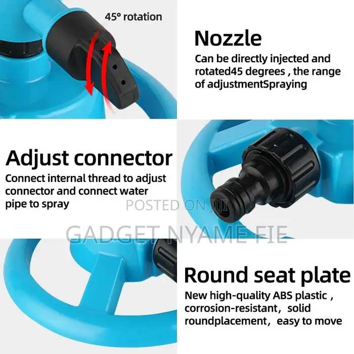 Plastic 3 Arm Rotary Sprinkler for Garden Water Lawn Irrigation