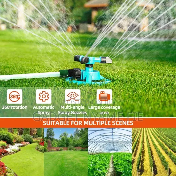 Plastic 3 Arm Rotary Sprinkler for Garden Water Lawn Irrigation