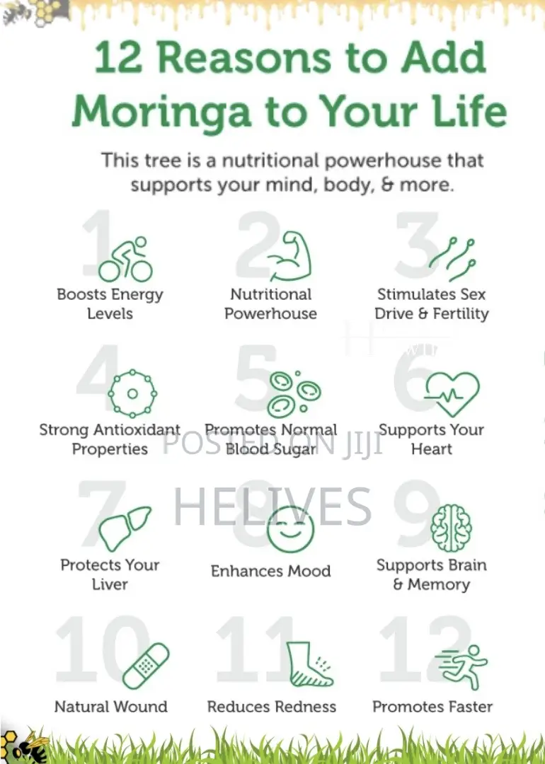 Raw Moringa Powder | Pure Organic | Helives | Fda Approved | 125g