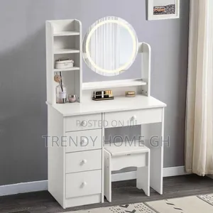 Elegant Makeup Table With Mirror Chair Perfect For Every Queen