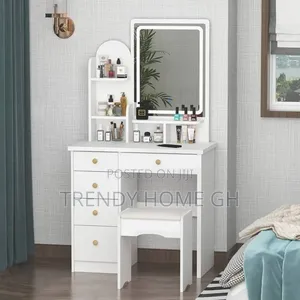 Elegant Makeup Table With Mirror Chair Perfect For Every Queen