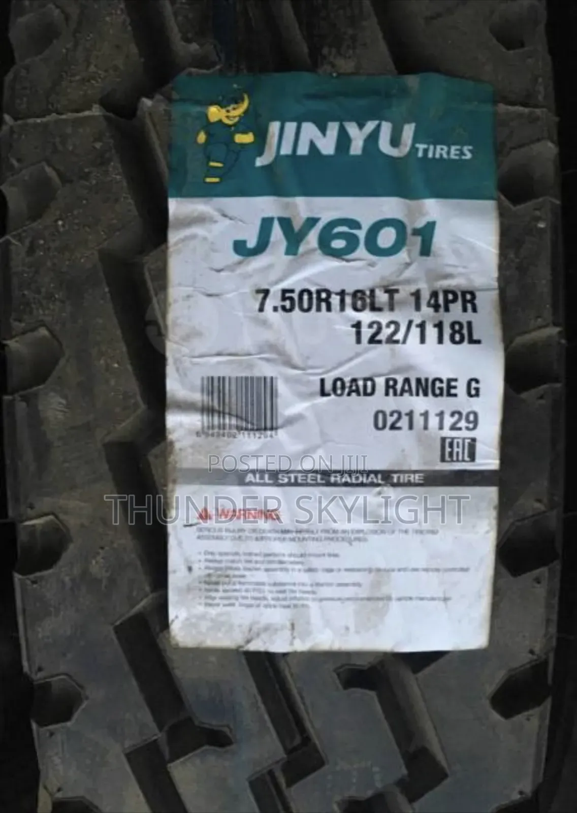 7.50r16 Tyre Jinyu Jy601 Lt Tire